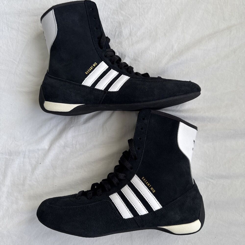 adidas Rasant Mid Lace-Up High-Top Shoes Black/White JH6665 W 9/ M 8